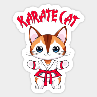 Karate Cat Sticker